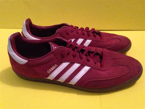 adidas samba dark red.